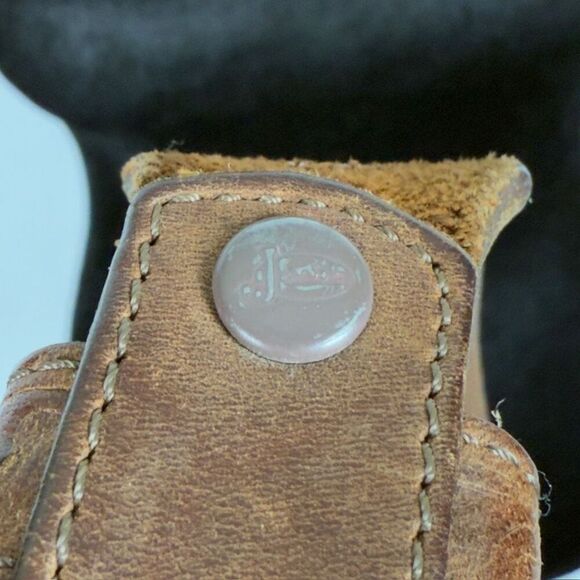 Vintage Justin Western Tooled 100% Leather Floral Belt - Size 38 - Picture 5 of 7